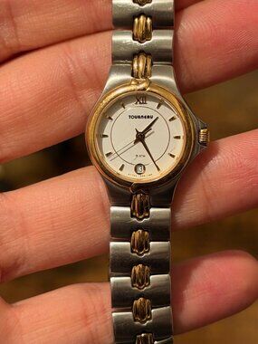 Tourneau Women's Two-Tone White Dial Date